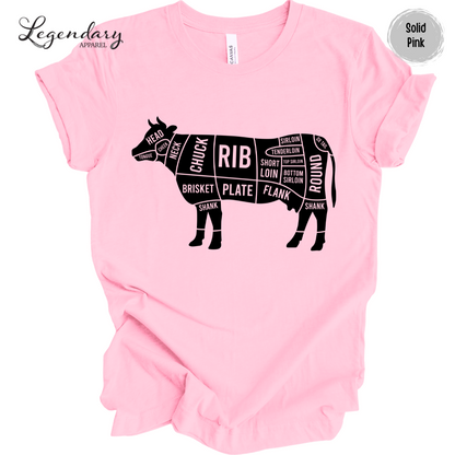 Beef Cuts Cow T-Shirt