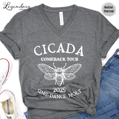The Cicadas Comeback Tour 2025 V-Neck Tee Shirt