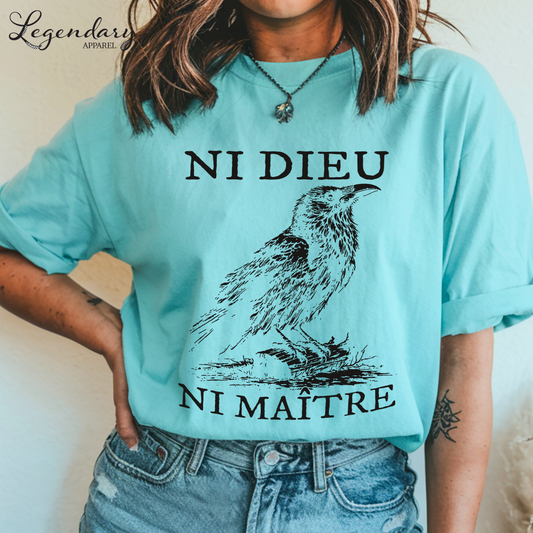 Ni Dieu Ni Maître Crow Anti Authoritarian Shirt