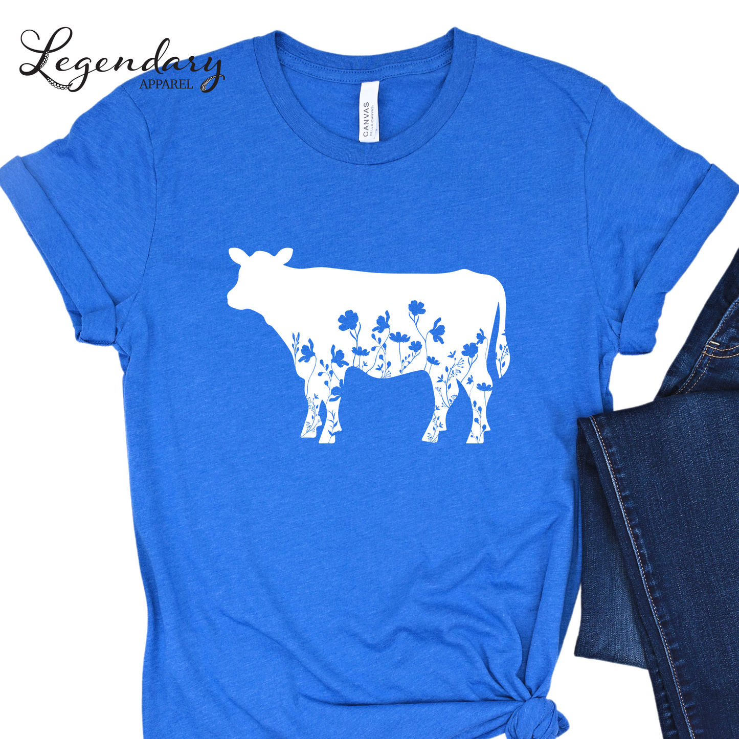 Floral Cow T-Shirt
