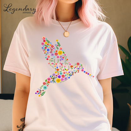 Subtle Anti Trump Floral Hummingbird Shirt