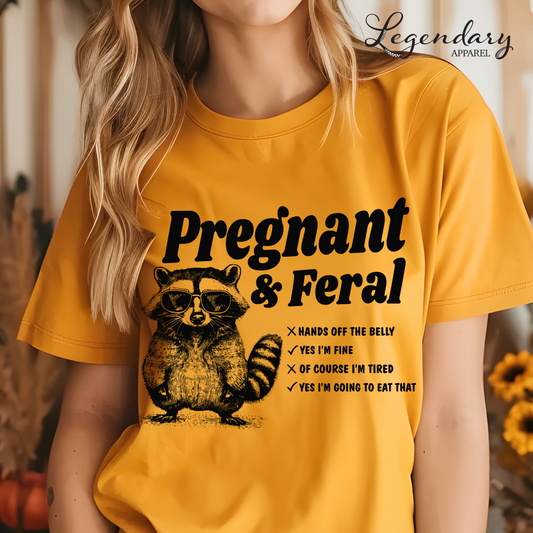 Pregnant and Feral Racoon Shirt T-Shirt