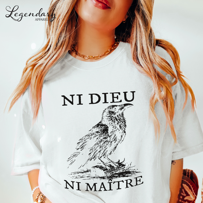 Ni Dieu Ni Maître Crow Anti Authoritarian Shirt