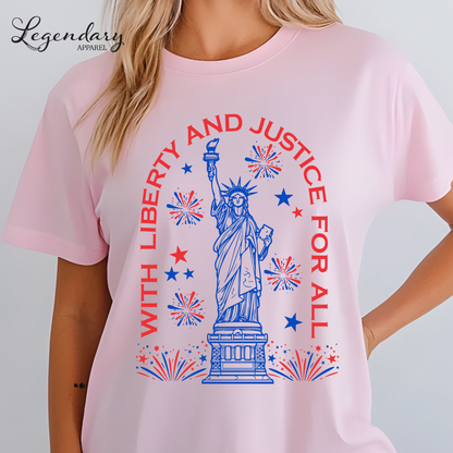 Statue of Liberty Patriotic Comfort Colors T-Shirt