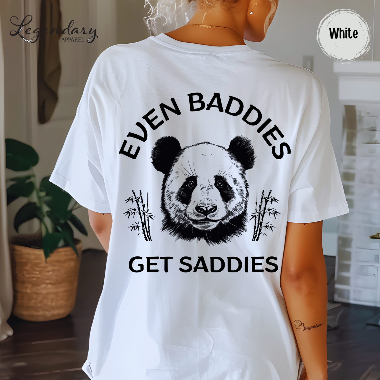 Even Baddies Get Saddies Panda TShirt Funny Meme Shirt