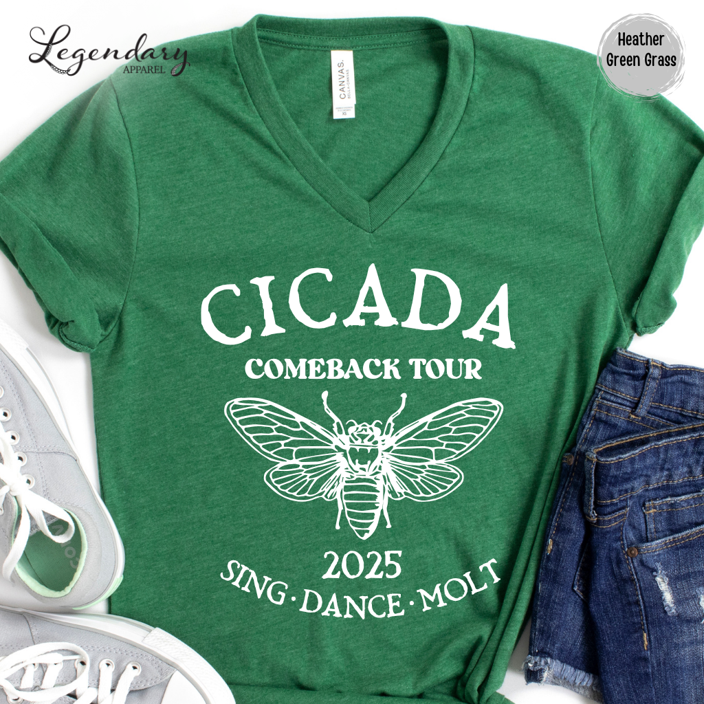 The Cicadas Comeback Tour 2025 V-Neck Tee Shirt
