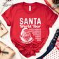 Santa World Tour Shirt Christmas Tee Shirt