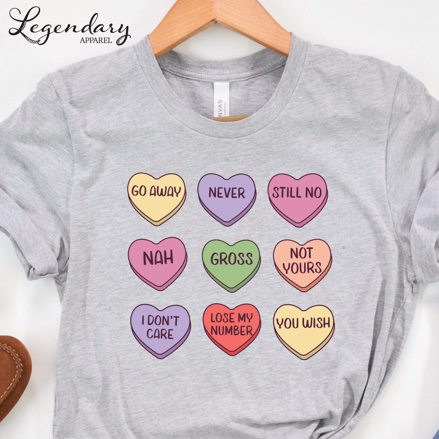 Candy Heart Anti Valentine's Day Conversation Hearts T-Shirt