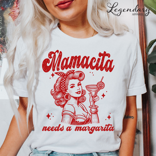 Mamacita Needs A Margarita Shirt Tequila Lover VNeck Shirt Drinking Sweatshirt Margarita Lover Mom Gift Mamacita TShirt Mommy