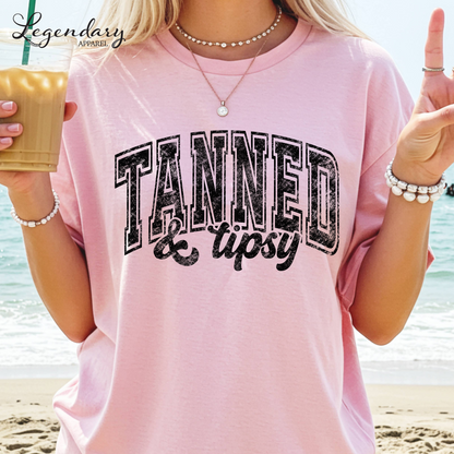 Tanned and Tipsy Oversized Tee