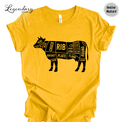 Beef Cuts Cow T-Shirt