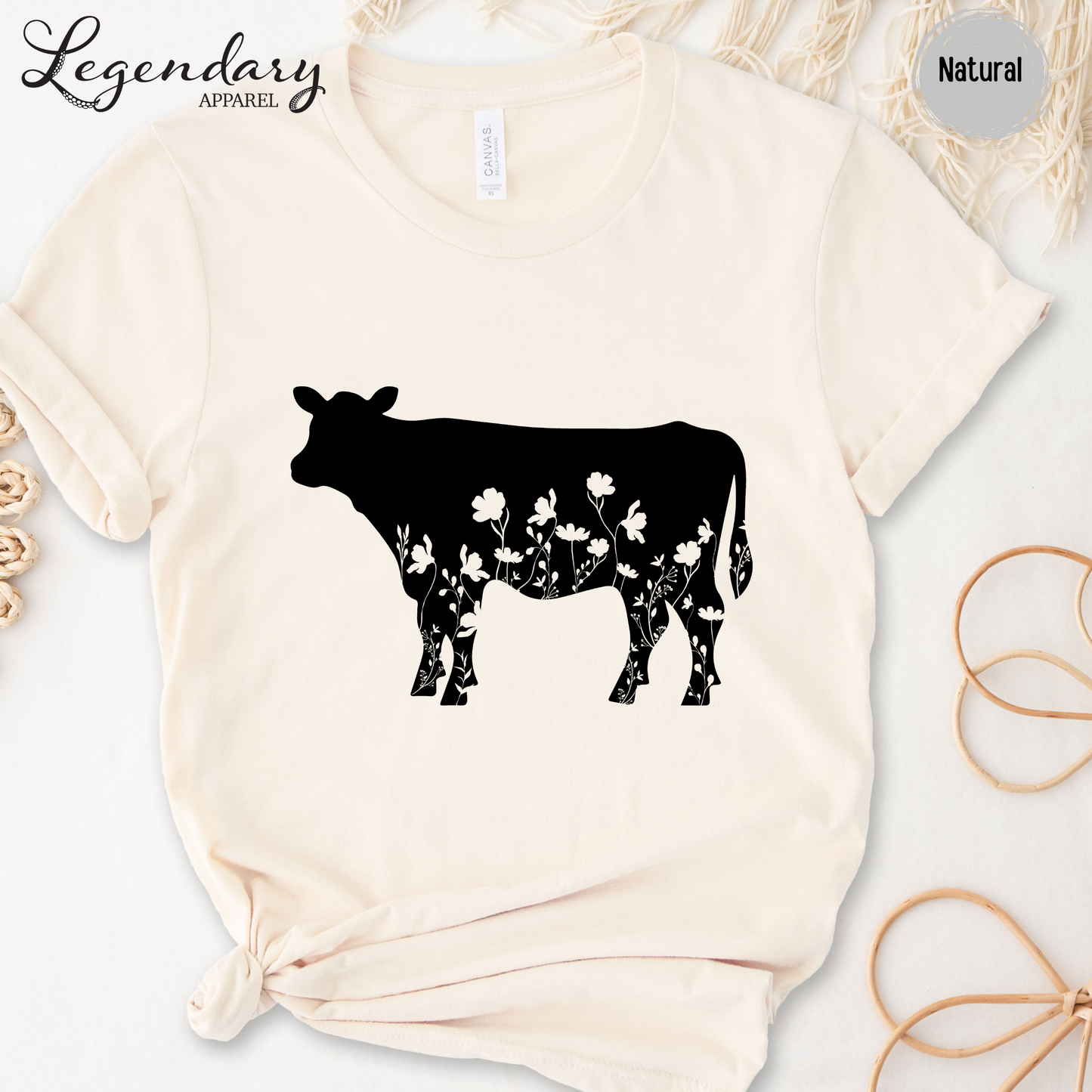 Floral Cow T-Shirt