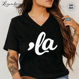 Kamala V-Neck Tee Shirt ,la design