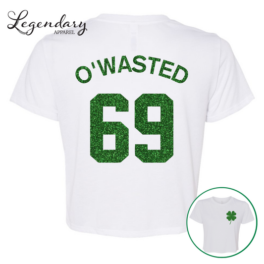 Glittery St. Patrick's Day Crop Tops, O'Hammered, O'Wrecked, O'Sloshed, O'Wasted, O'Plastered, O'Bollocksed, O'Custom Drinking Parade Shirts