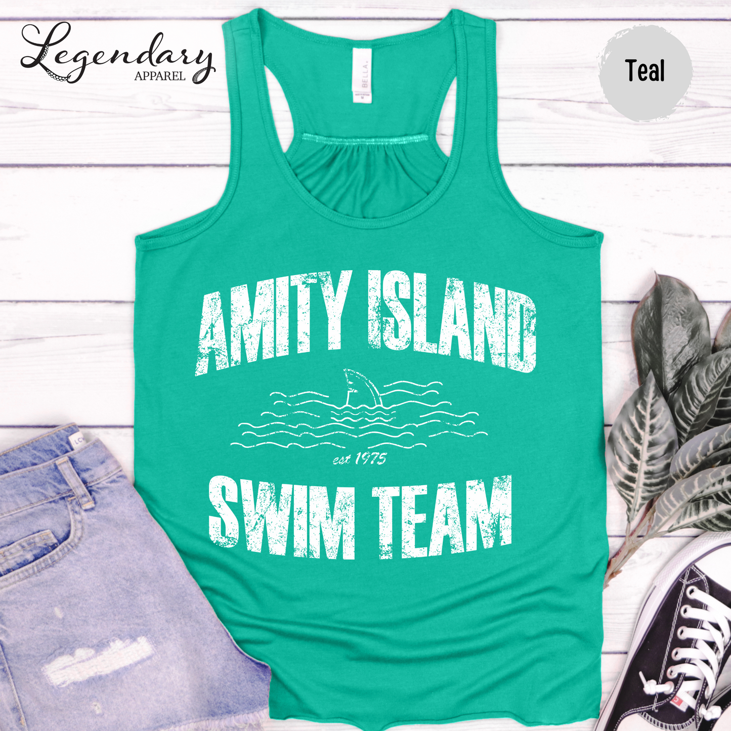 Amity Island Swim Team Racerback Tank Top