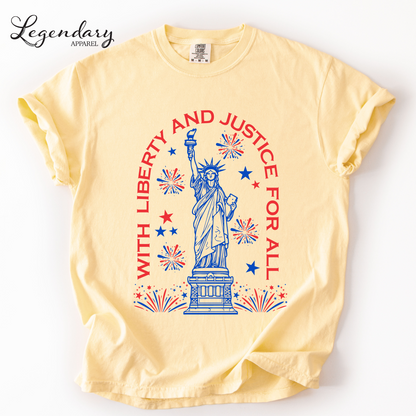 Statue of Liberty Patriotic Comfort Colors T-Shirt