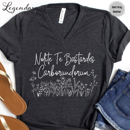 Nolite Te Bastardes Carborundorum Don't Let The Bastards Grind You Down V-Neck Tee Shirt