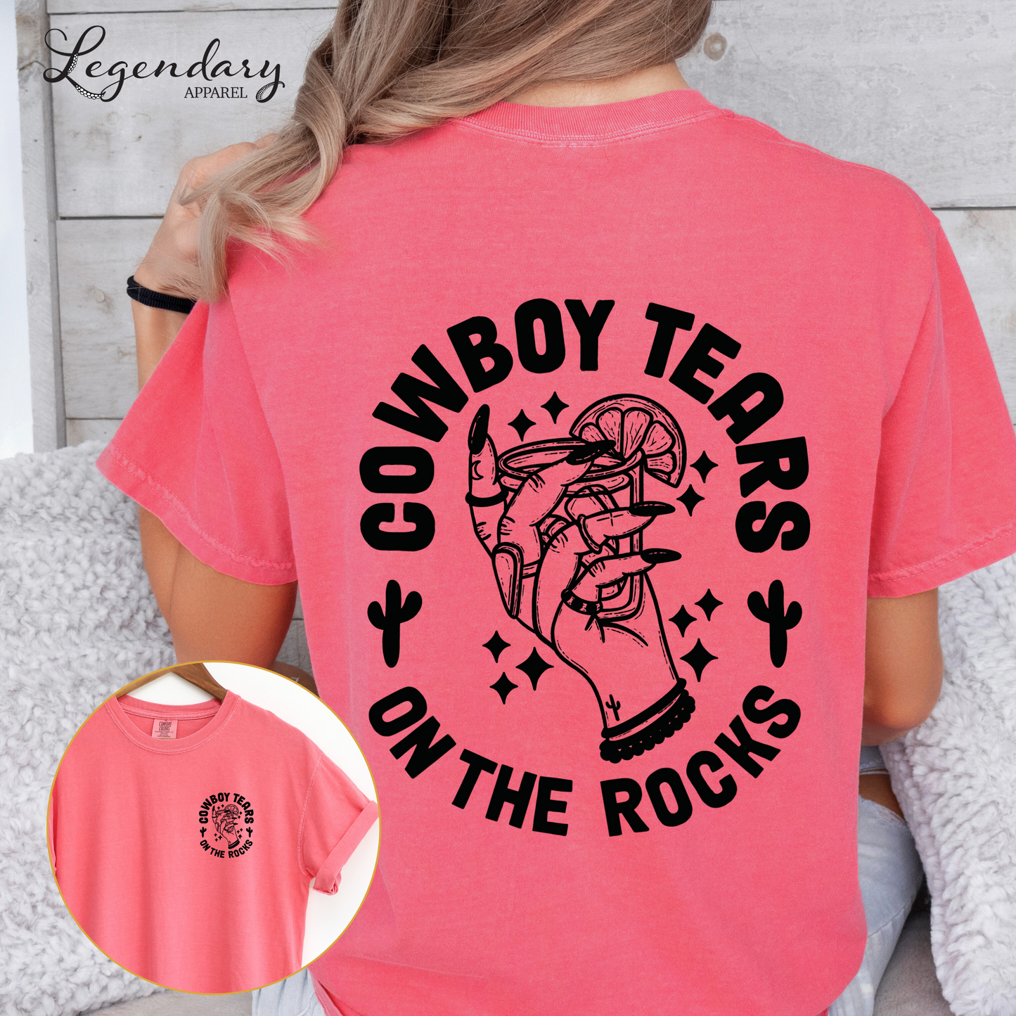 Cowboy Tears Comfort Colors Oversized Tee