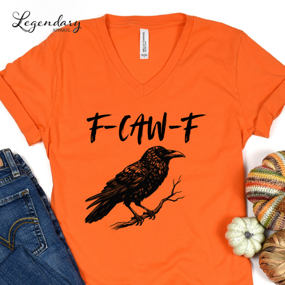 Raven F Caw F Crow VNeck