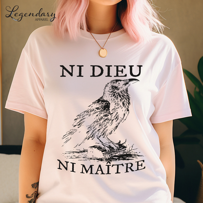 Ni Dieu Ni Maître Crow Anti Authoritarian Shirt