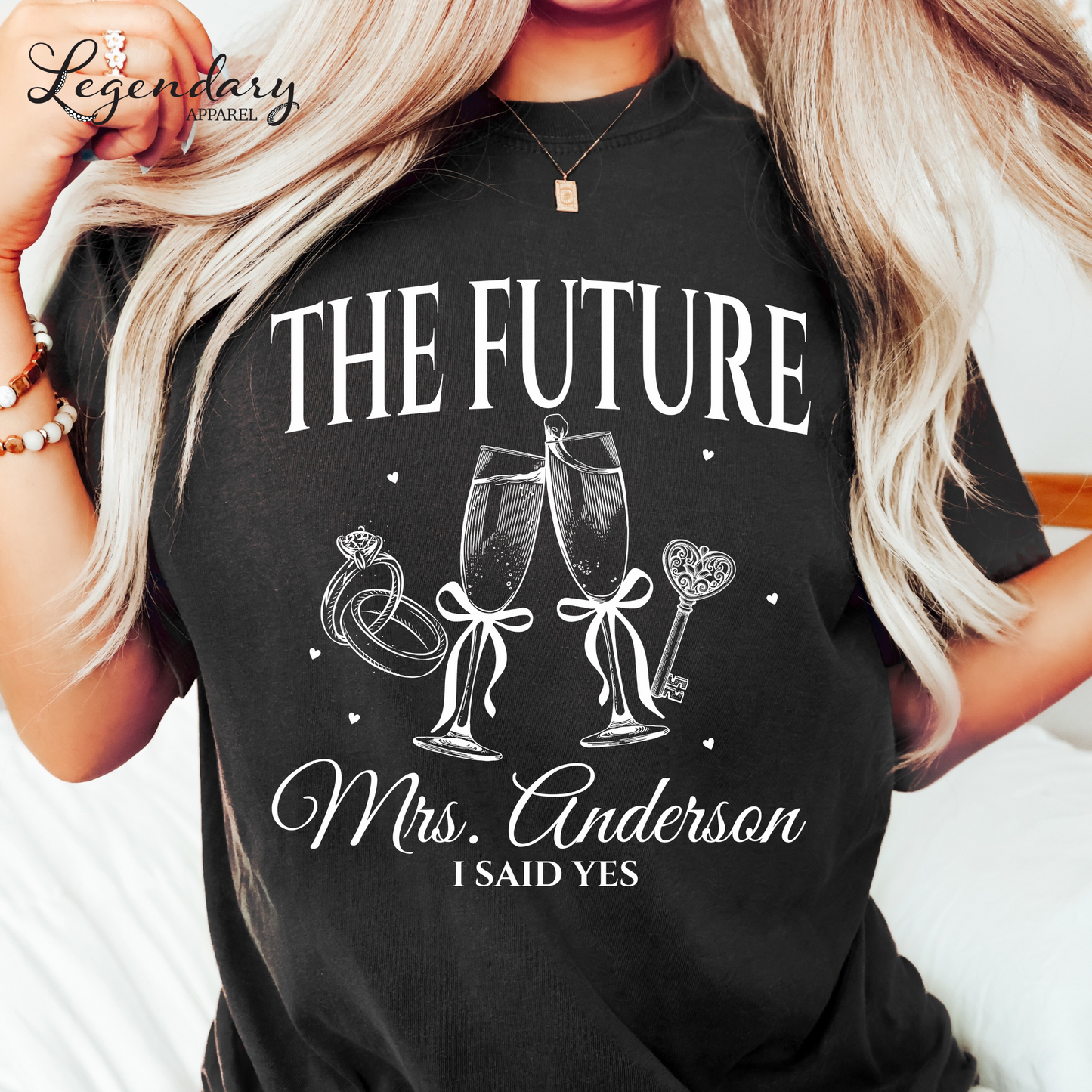 Personalized Future Mrs Shirt for Bride To Be