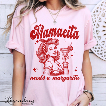 Mamacita Needs A Margarita Shirt Tequila Lover VNeck Shirt Drinking Sweatshirt Margarita Lover Mom Gift Mamacita TShirt Mommy