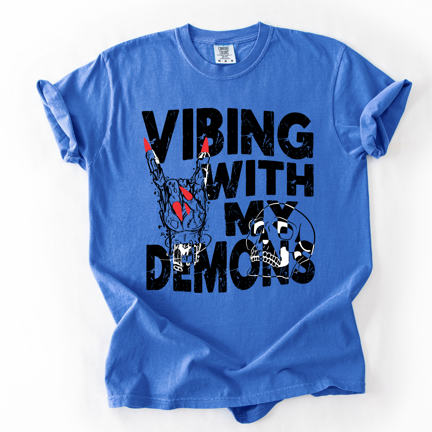 Vibing With My Demons Comfort Colors Tee Shirt