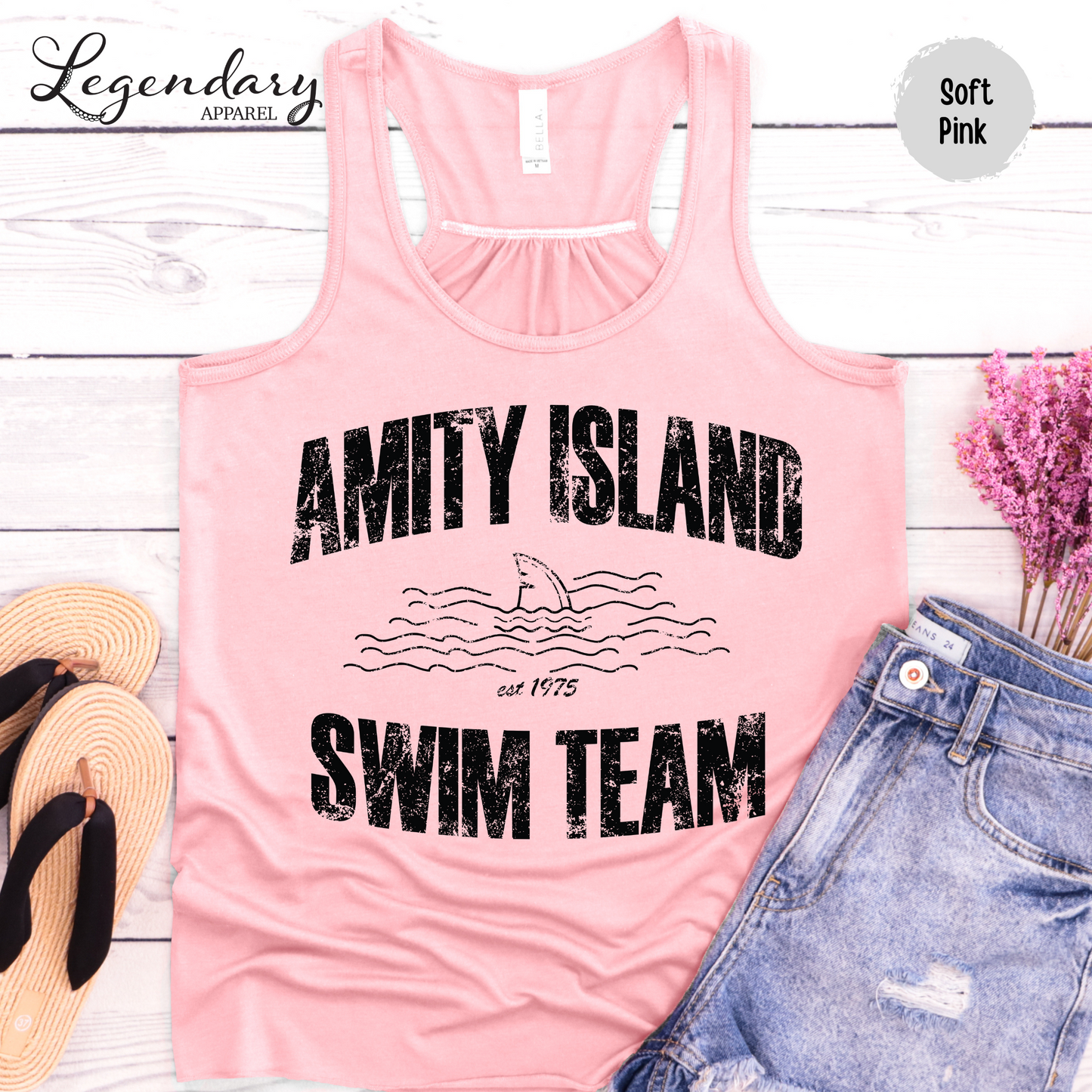 Amity Island Swim Team Racerback Tank Top