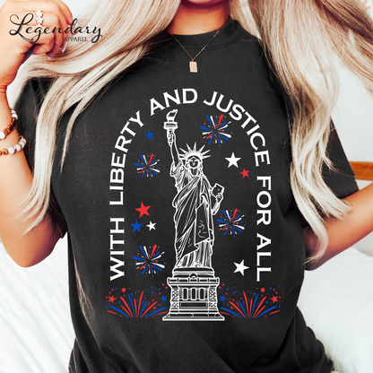 Statue of Liberty Patriotic Comfort Colors T-Shirt