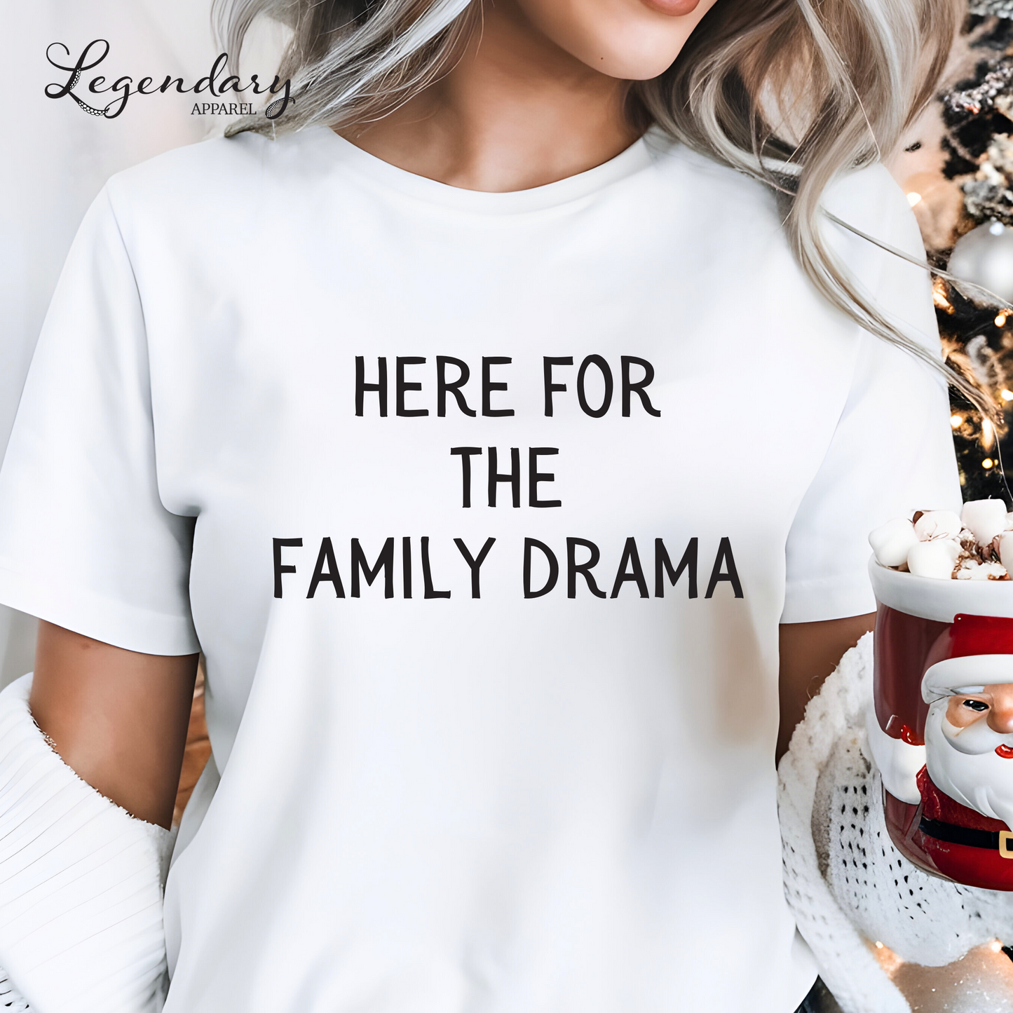 Here For The Family Drama Thanksgiving Shirt