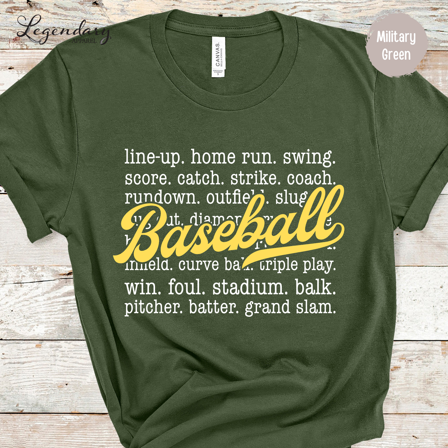 Baseball Sayings T-Shirt Homerun Swing Pitcher Grand Slam