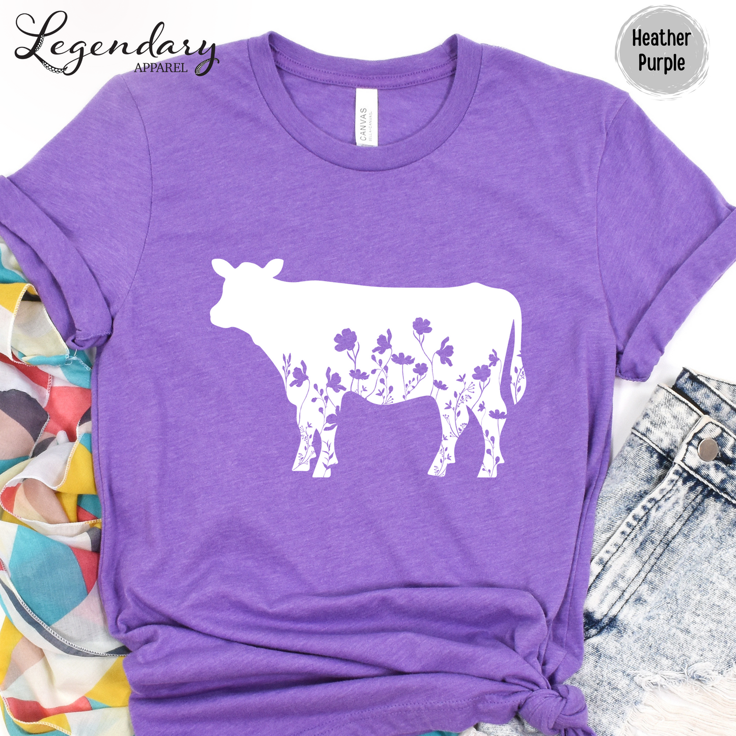 Floral Cow T-Shirt