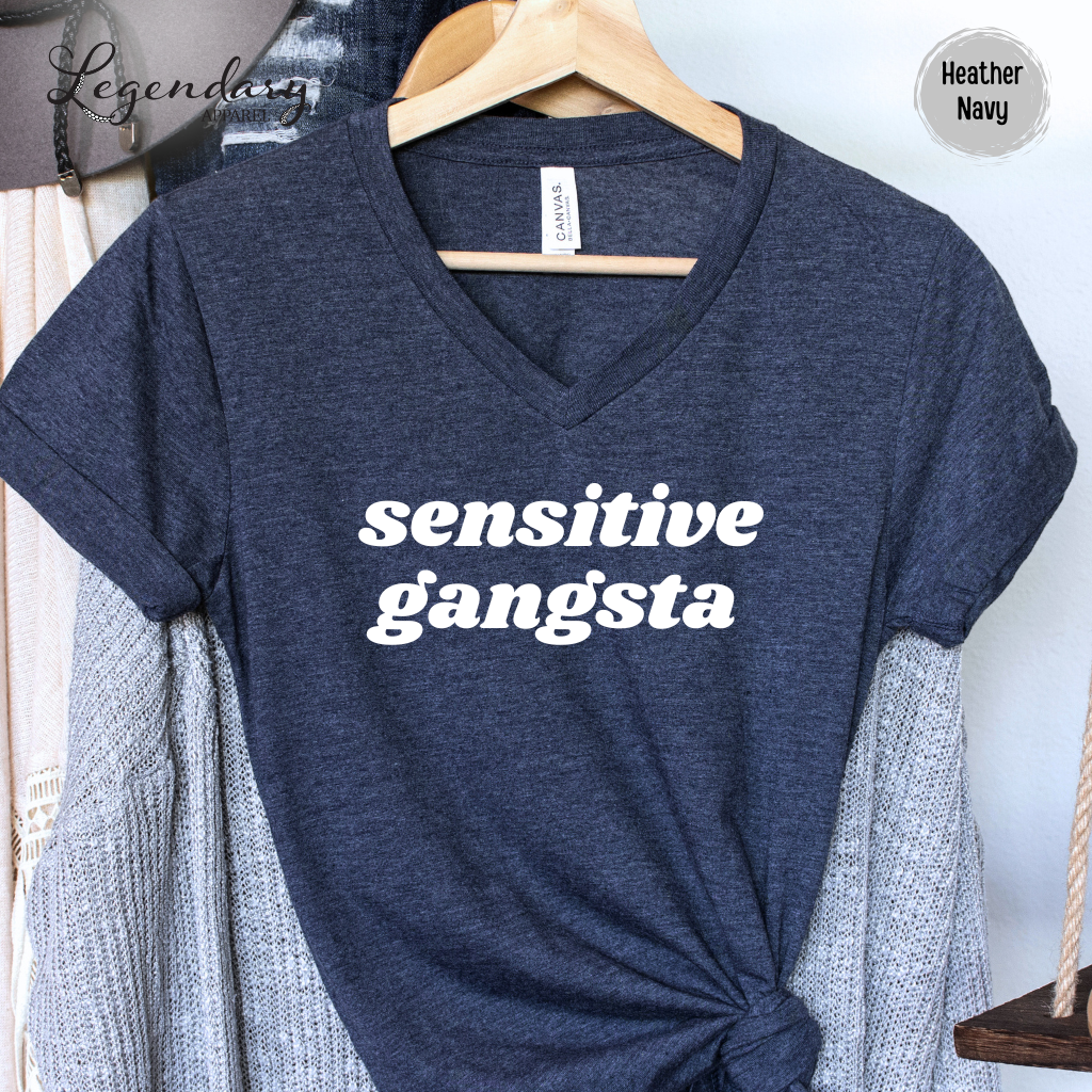 Sensitive Gangsta VNeck Shirt