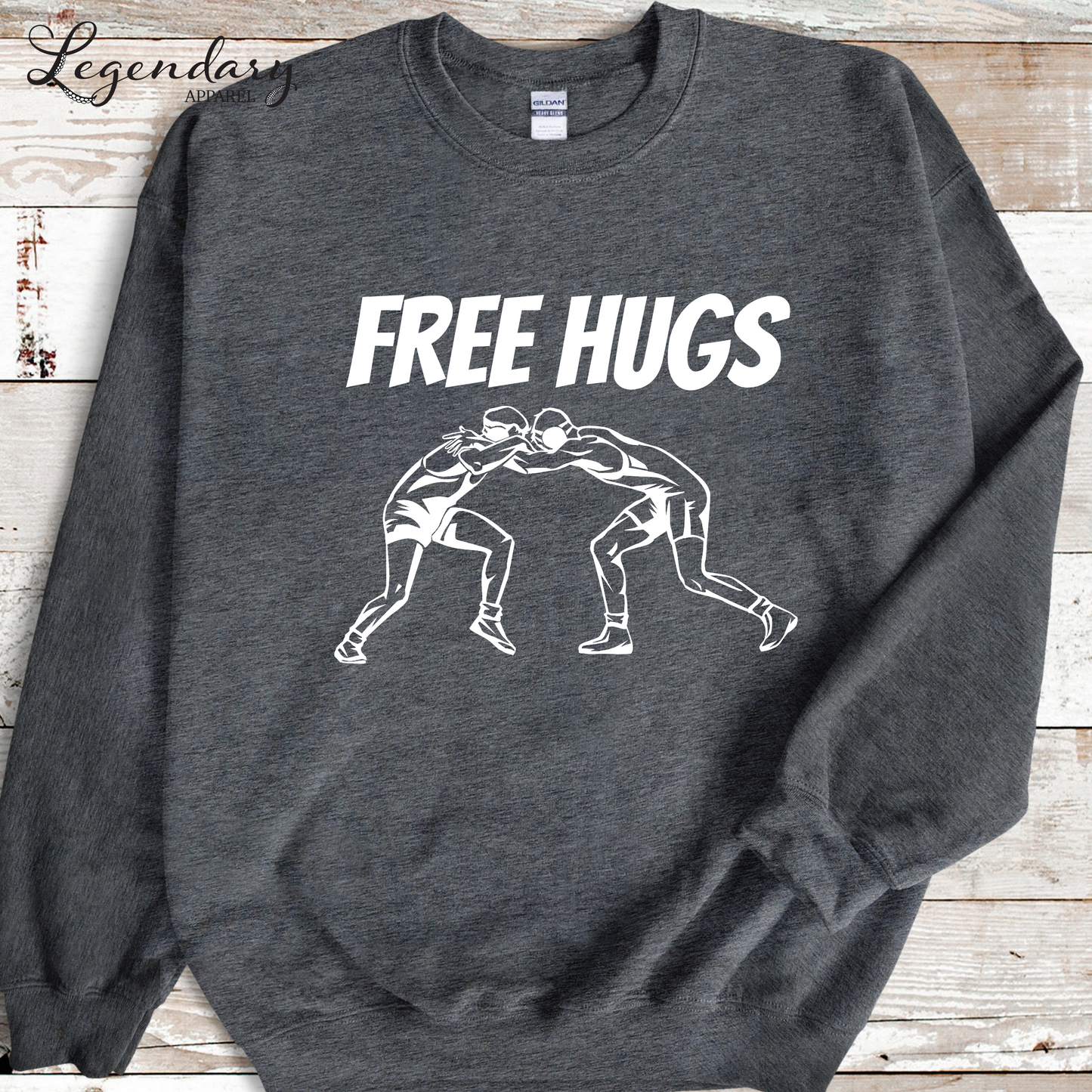 Free Hugs Funny Wrestler Sweatshirt