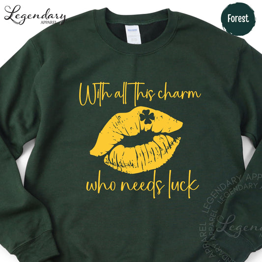 A green sweatshirt with a yellow graphic design and text printed on it.