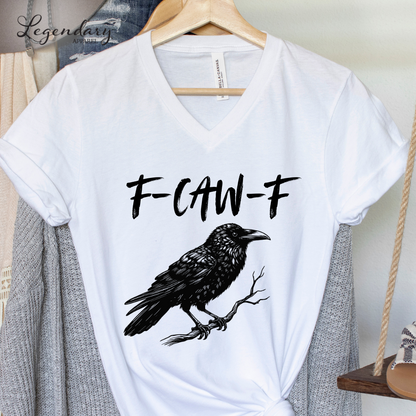 Raven F Caw F Crow VNeck