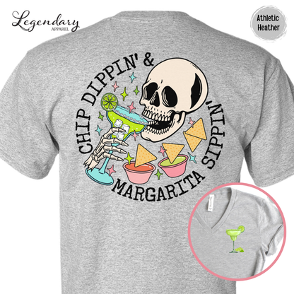 Chip Dippin' Margarita Sipping V-Neck Shirt