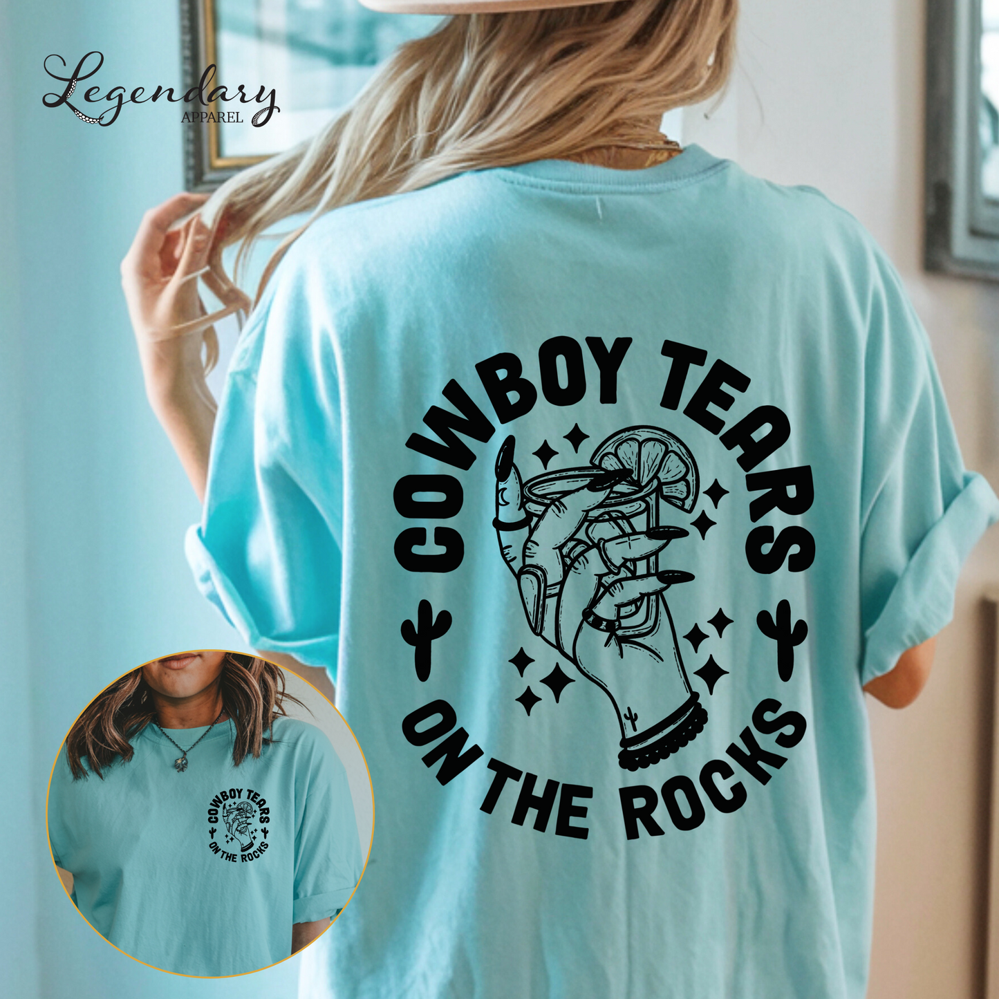 Cowboy Tears Comfort Colors Oversized Tee