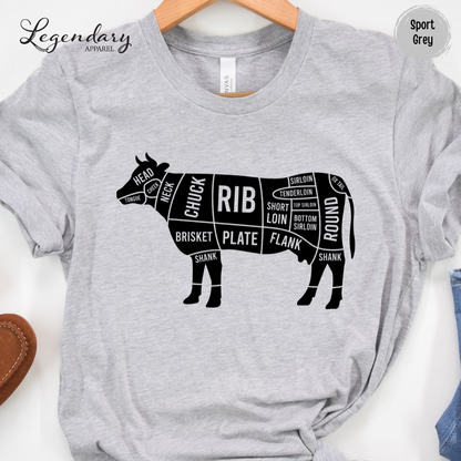 Beef Cuts Cow T-Shirt