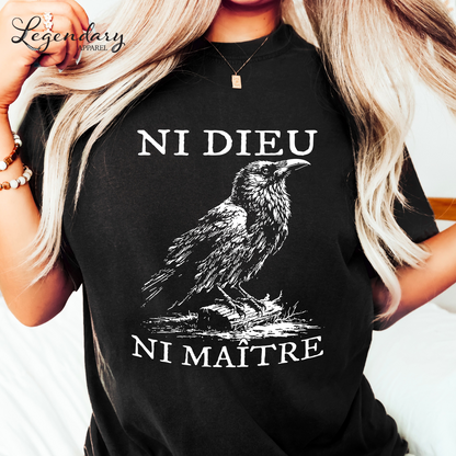 Ni Dieu Ni Maître Crow Anti Authoritarian Shirt