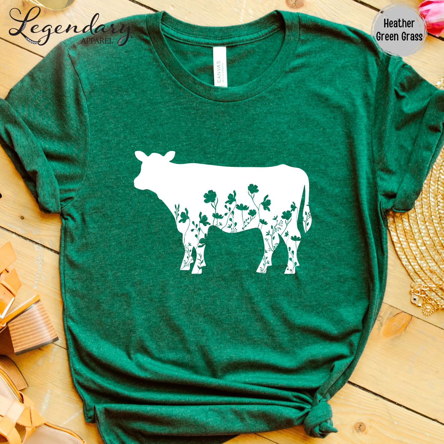 Floral Cow T-Shirt