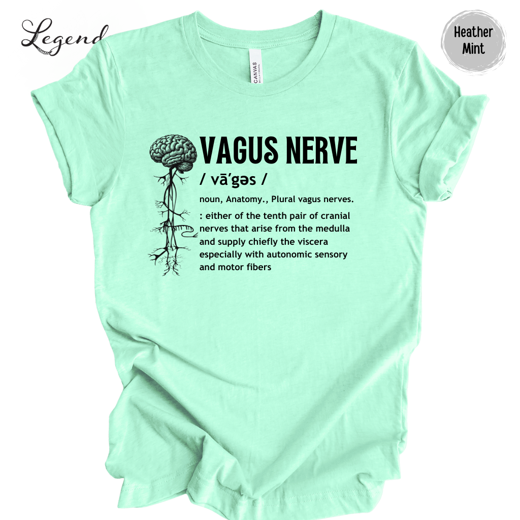 Vagus Nerve Definition Shirt Nervous System Anatomy Tee Shirt