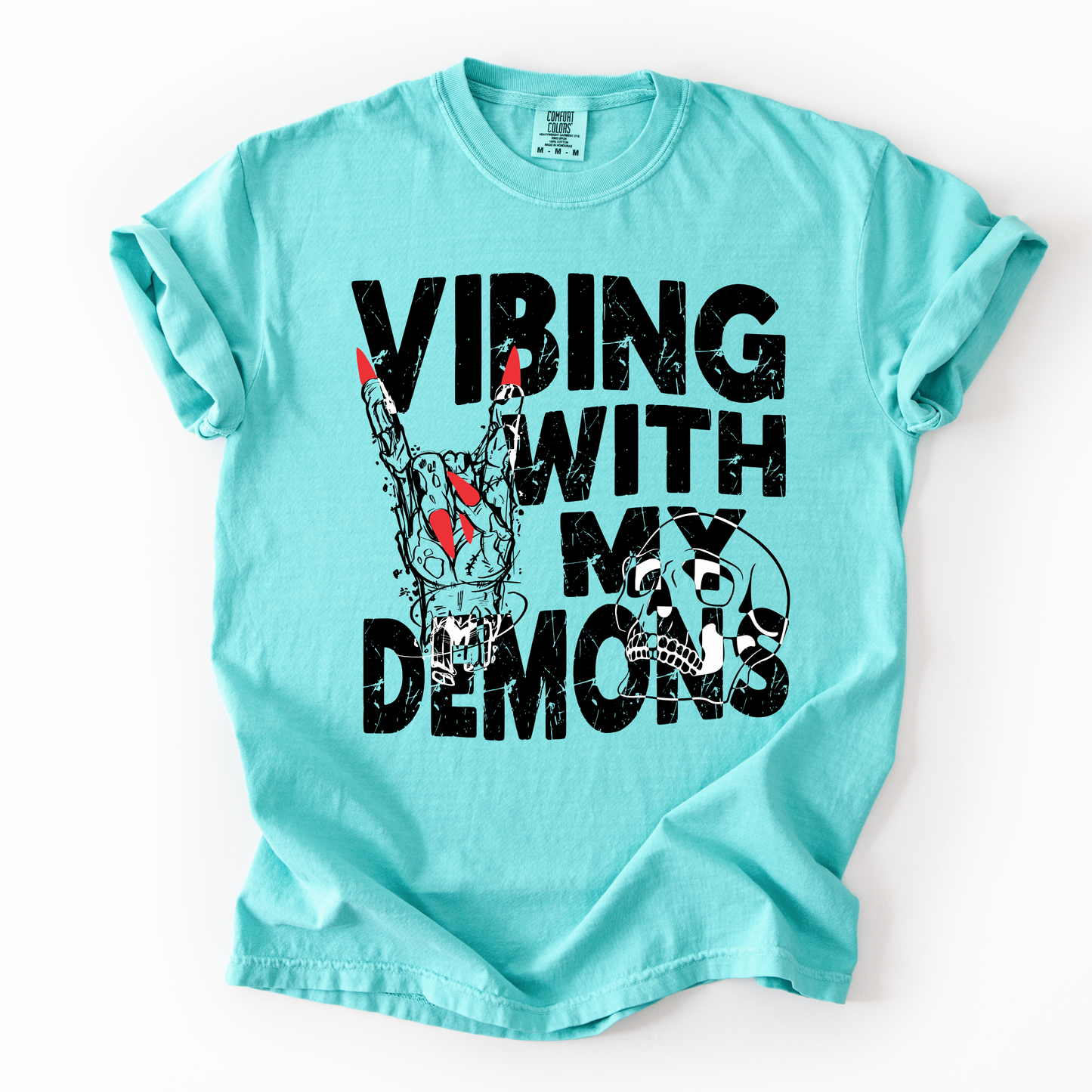 Vibing With My Demons Comfort Colors Tee Shirt