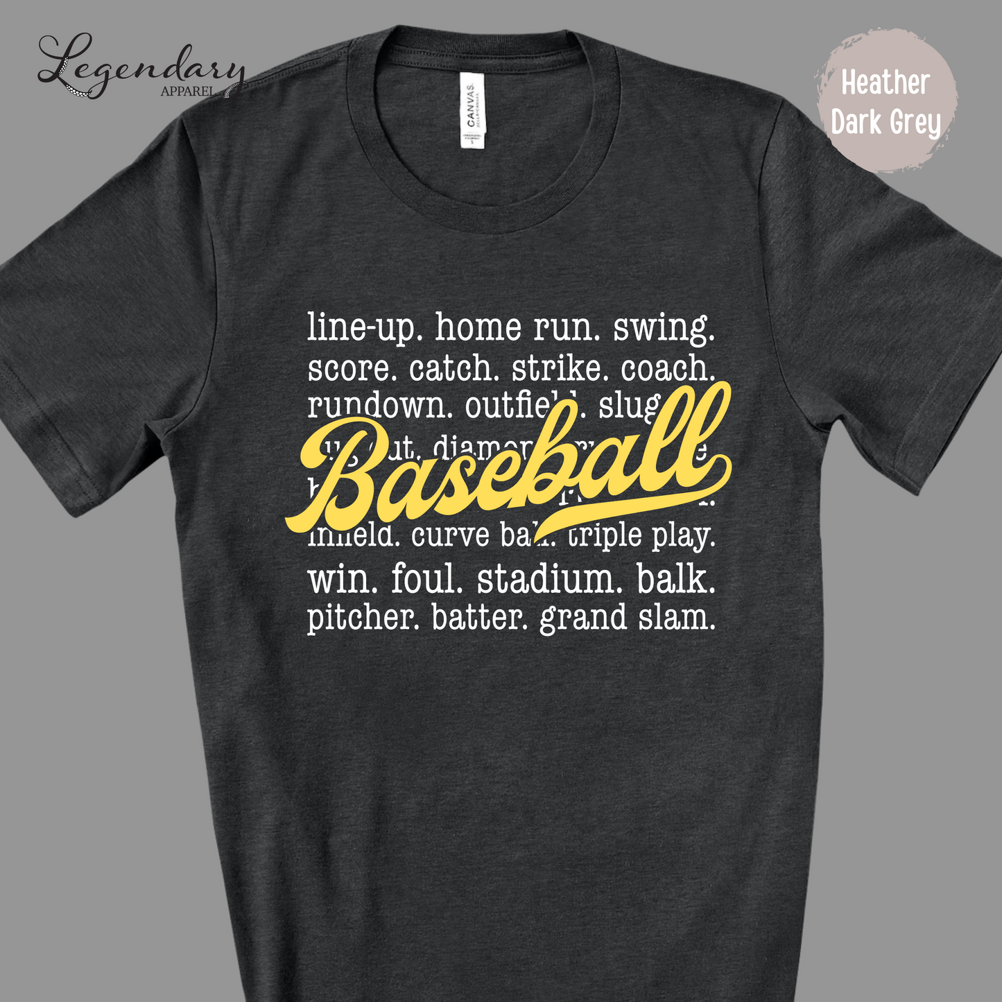 Baseball Sayings T-Shirt Homerun Swing Pitcher Grand Slam