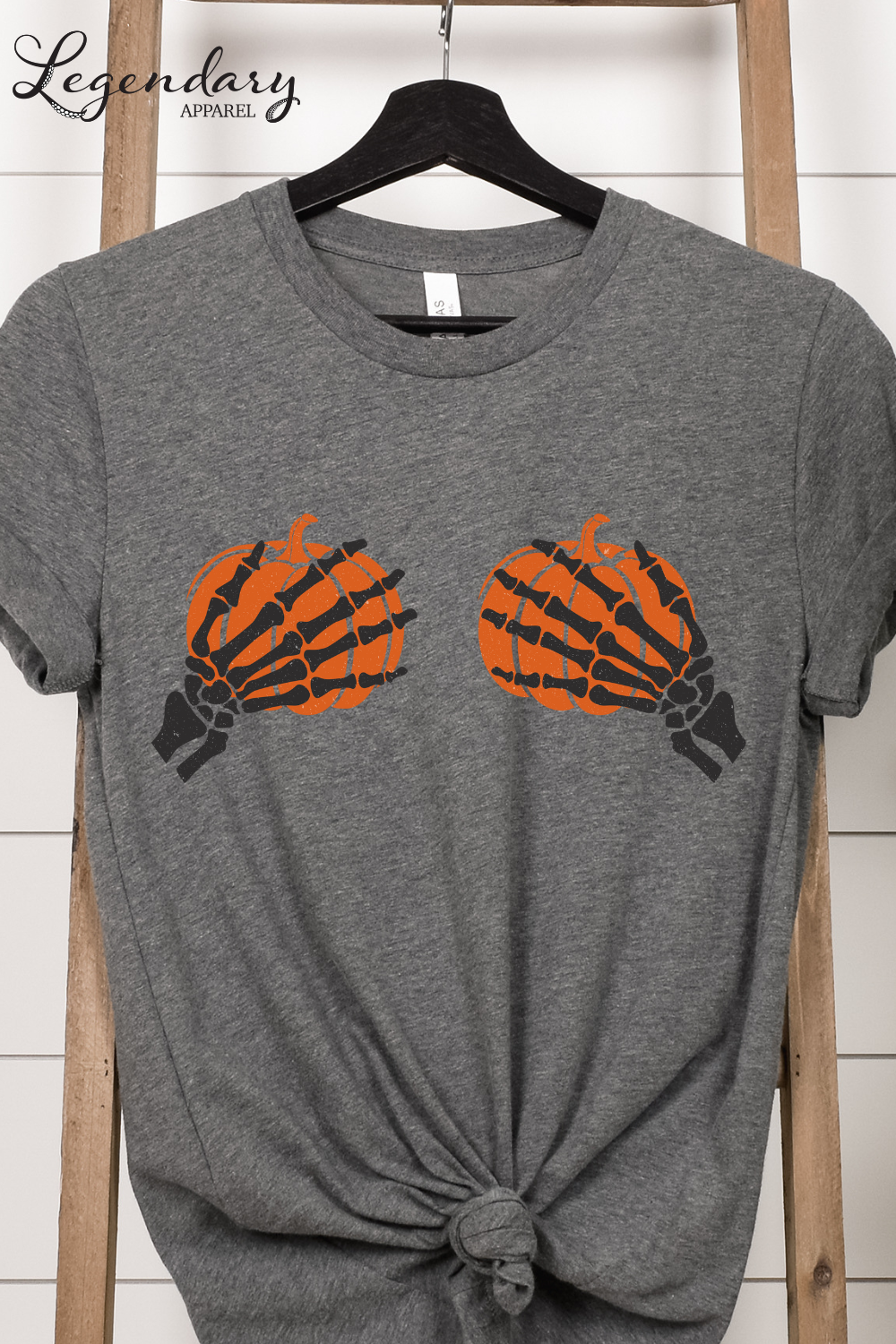 Skeleton Hands Pumpkin Boobs Shirt