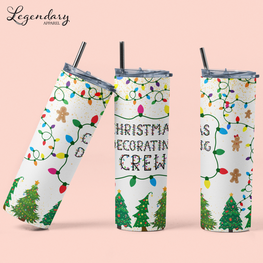 Christmas Decorating Crew Stainless steel tumbler