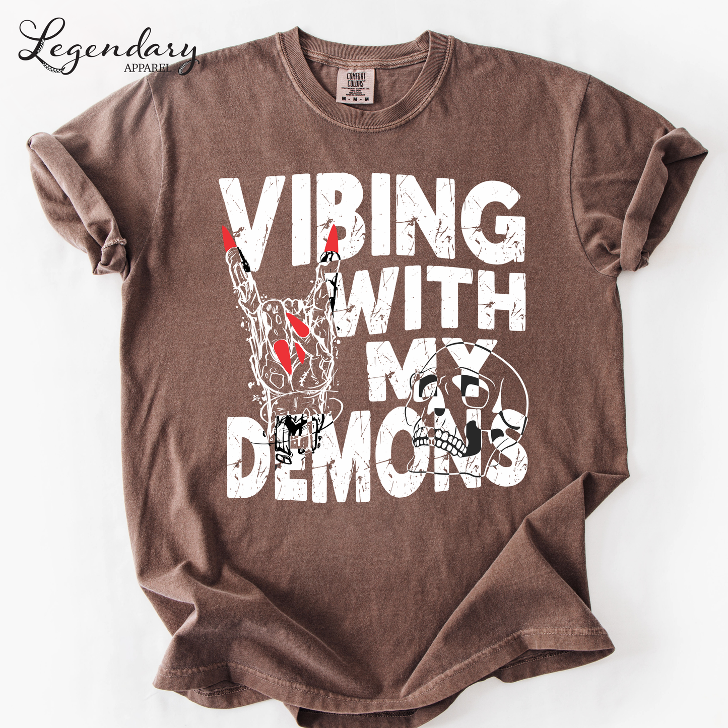 Vibing With My Demons Comfort Colors Tee Shirt