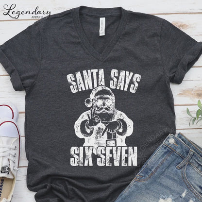 Santa Six Seven Shirt, 67 Trend Christmas Tee Shirt