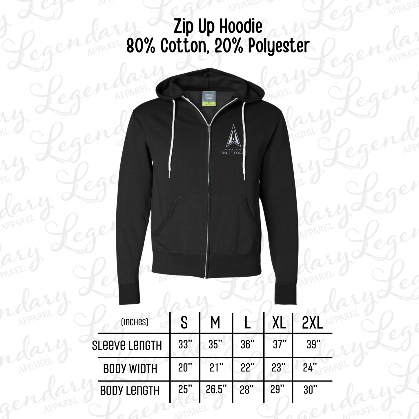 Space Force Zip Up Hoodie