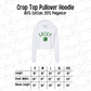 Glittery Lucky Crop Top Pullover Hoodie w/Shamrock